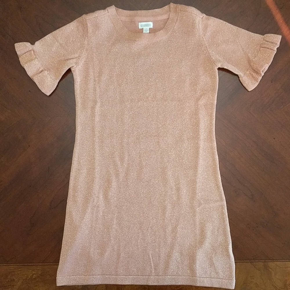 Rose Gold Bell Sleeve Dress